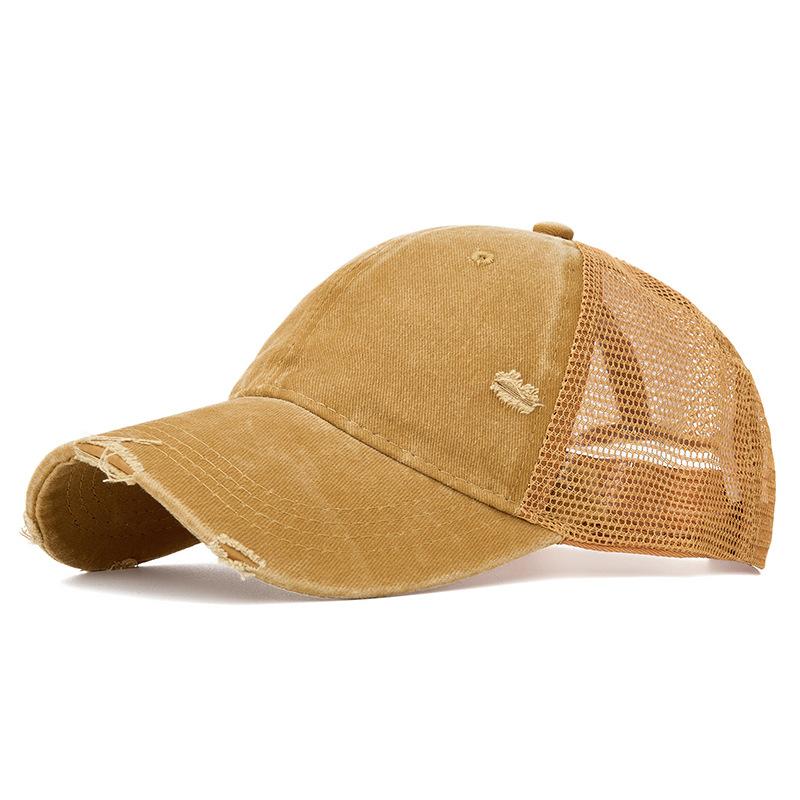 Baseballkappe Sommer Unifarben Atmungsaktive Netzkappe Outdoor Sonnenschutzkappe