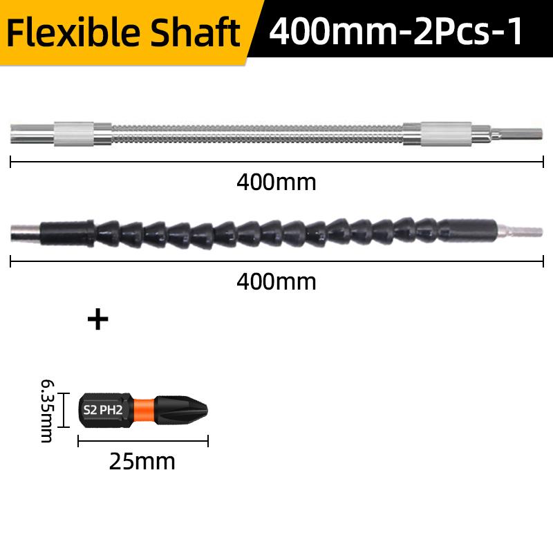 Flexible Shaft Drill Bit Extension Holder 295/400 Link Drill Hex Screwdriver Soft Driver Extend Rod Tools Slotted Phillips Star