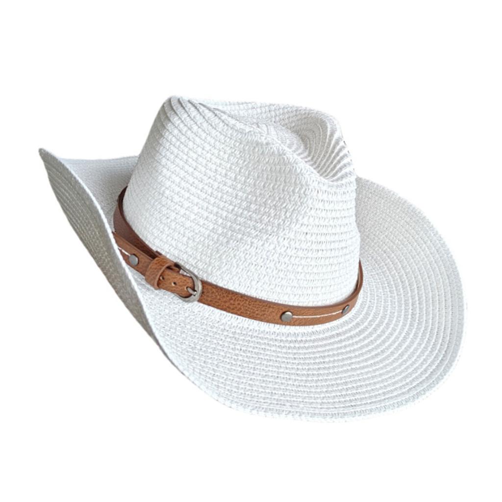 Paper Straw Sun Hat with Windproof Chin Cord Foldable Roll Brim Beach Vacation Hat For Women Daily Sun Blocking Headwear