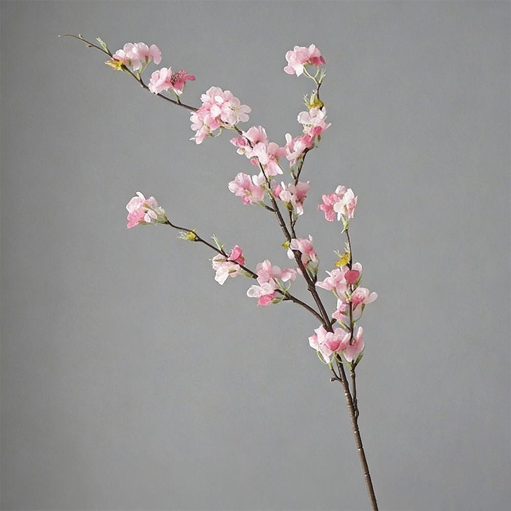 Durable Decorative Realistic Floral Artificial Cherry Blossom DIY Vase Arrangements Fake Cherry Blossom Silk Flower Home Decor