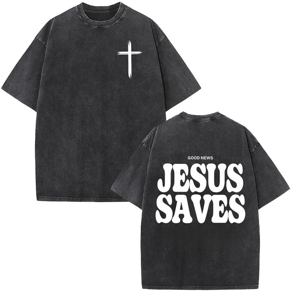 Faith Over Fear Bible Verse T Shirt Men Women Christian Jesus Vintage Washed Harajuku Casual Oversized Soft Durable Daily