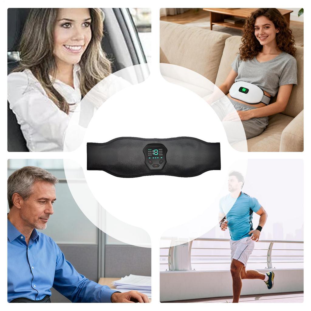 Stomach Massager for Weight Loss Smart Muscle Stimulator 19 Intensity Settings Remote Belly Massager for Home Gym Squat