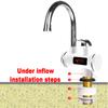3000W Electric Kitchen Water Heater Tap Instant Hot Water Faucet Heater Cold Heating Faucet Tankless Instantaneous Water Heater