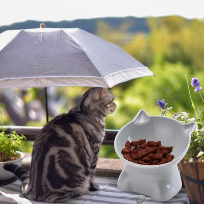 Tilted Cat Food Bowl Elevated Cat Bowl Ergonomic Cat Food Dish Anti Vomiting Raised Cat Food Bowl With Tilted Edge