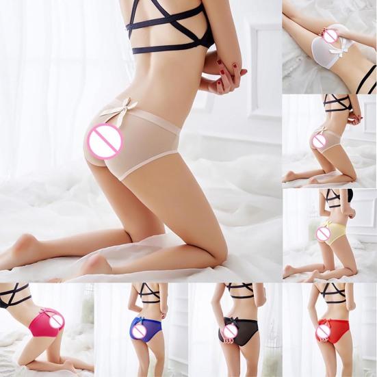 Spodní prádlo Bowknot prodyšné bavlněné krajkové okouzlující kalhotky na líbánky