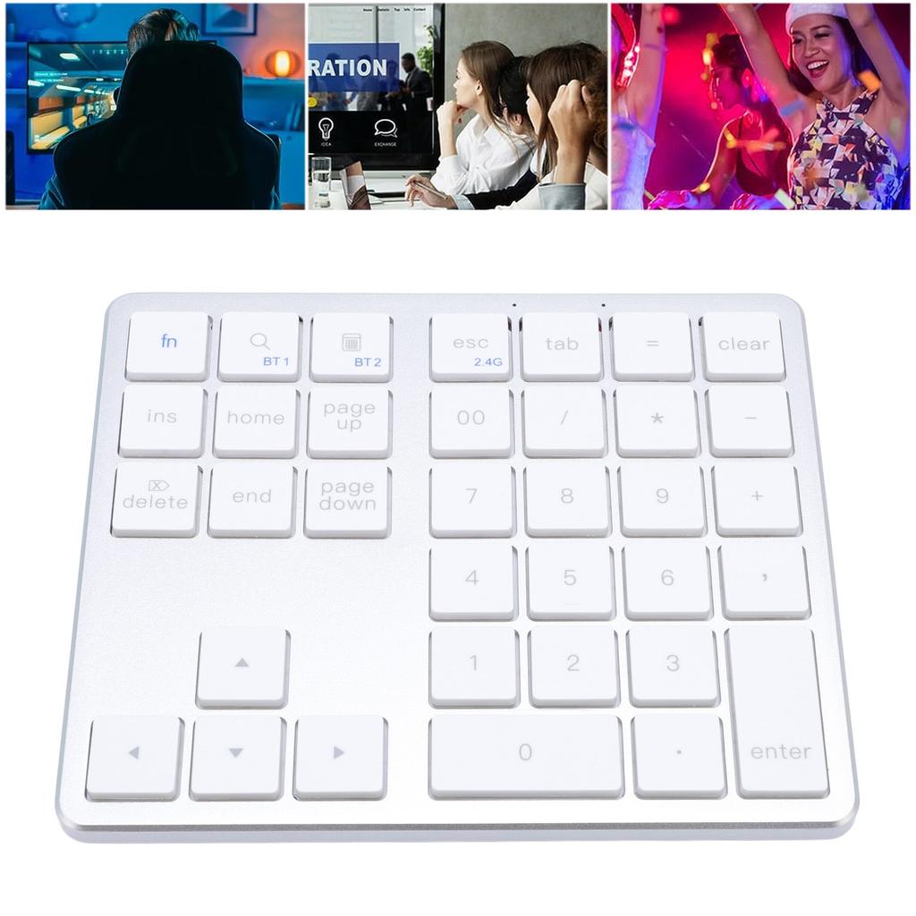 Number Pad Wireless Dual Mode 35 Keys Rechargeable Numeric Keypad for Laptop PC Tablet