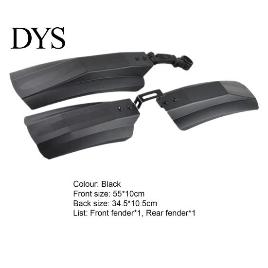 Bicycle Fender 2Pcs Mudguard Wear-resistant Indeformable Black Bike Mud Guard Parts Front Rear for Fatbike Cycling