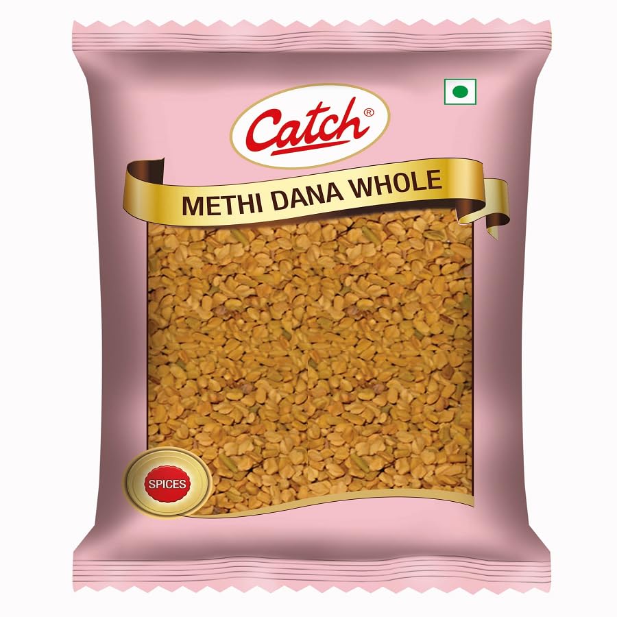 Catch Methi Dana Entero Paquete de 100 g Semillas de Fenogreco Premium para Cocinar Tadka Aderezo y Sabrosos Platos Indios