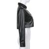 2024 Fall/Winter European & American Style Women's PU Leather Crop Jacket
