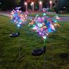 Solar Simulation Flower Butterfly Lawn Light Ground Plug Lamp Lawn Light Holiday Garden Decor Outdoor Wedding Christmas Decor