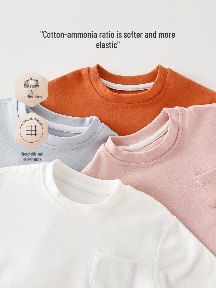 Baby Soft Velvet Long Sleeve T-shirt: Autumn/Winter Base Layer for Boys & Girls