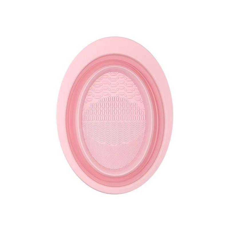 

Cosmetic Brush Cleaner Silicone Folding Powder Puff Wash Brush Bowl Cleaning Pad Drying Net Pocket Beauty Tools Wholesale
