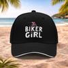 BIKER GIRL Motorcycle Girl Fashion Baseball Cap Unisex MultiColor Ideal Gift for Festivals Weddings Outdoor Riding