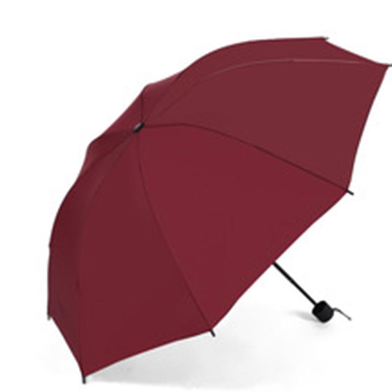 

Зонт деловой складной зонт мужской водонепроницаемый зонт двойного назначения с защитой от ультрафиолета зонт от солнца красный