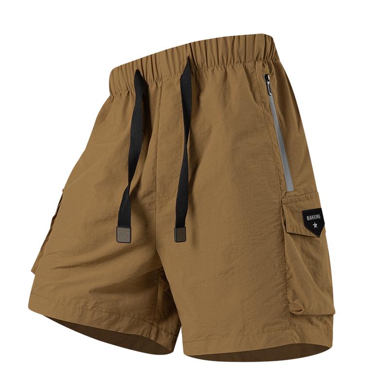 Outdoor IJszijde Ademend Lichtgewicht Sneldrogende Sportshorts voor Mannen Zomer Losse Werkkleding Stijl Vijfkwartbroek
