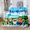3D Cartoon Dream D-Doraemon Anime Soft Flannel Blanket for Bed Bedroom Sofa Picnic,Throw Blanket for Cover Outdoors Leisure Gift