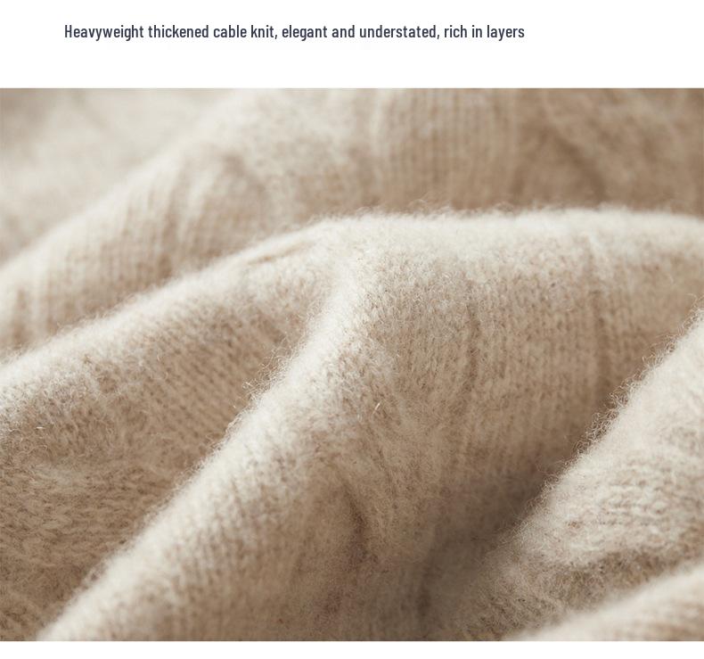 Men's Retro Wool Knitwear: Autumn/Winter Stand-up Collar Sweater