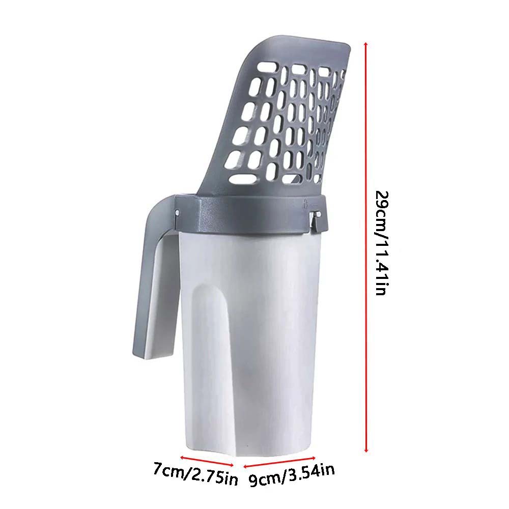 The All-in-one Litter Scooper Comes With a Roll of Garbage Bags, Making It Easy To Use and Remove Litter Clumps
