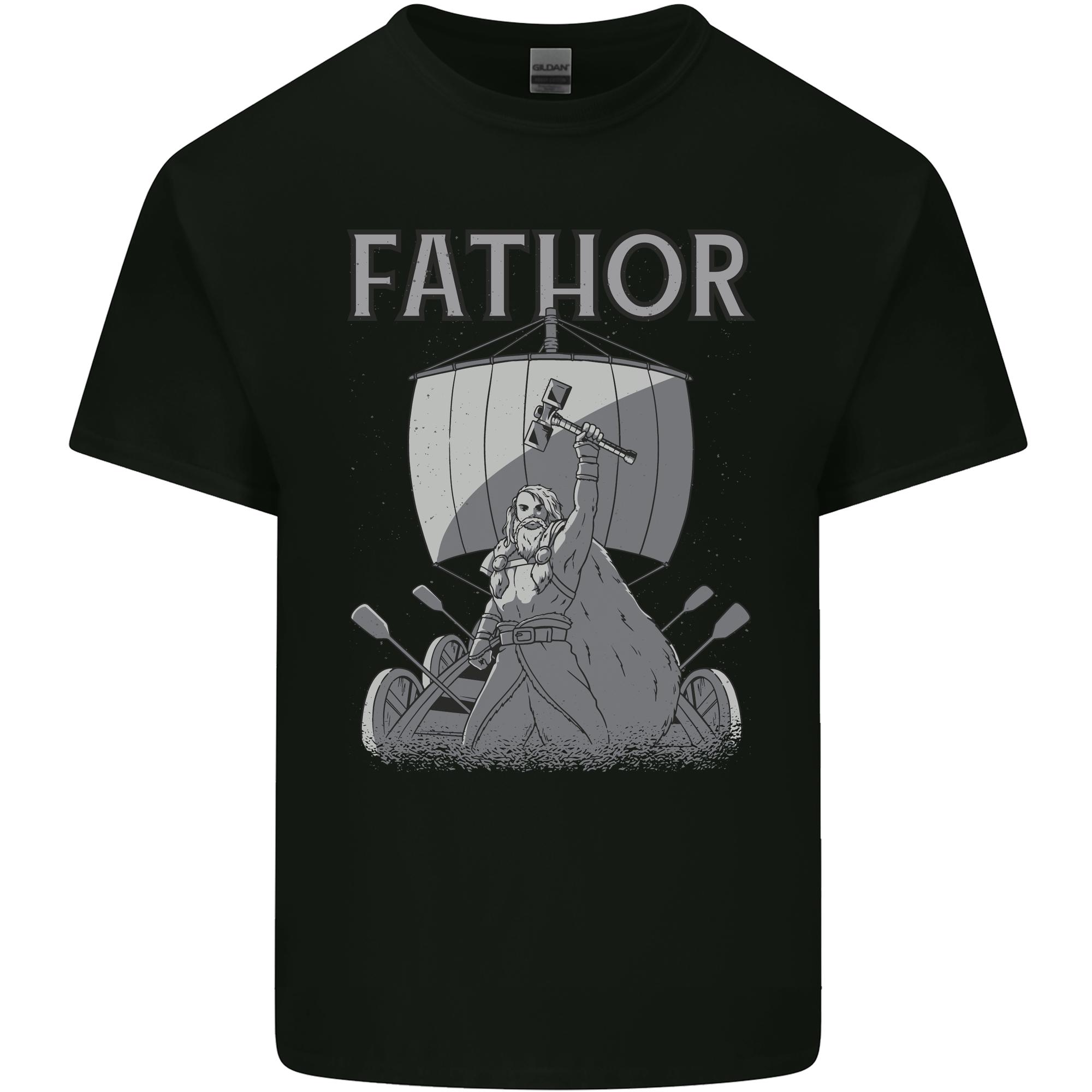 Fathor Funny Fathers Day Viking Ship Unisexs Light Cotton TShirt S