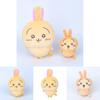 Cute Cartoon Self-mocking Bear And Bunny Plush Keychain Gift