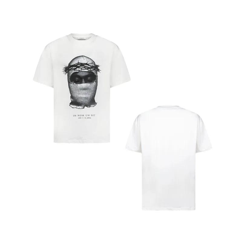 Zomer platte print kleding ronde hals casual katoenen kleding korte mouwen straat losse trend tops unisex mode
