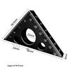 Yunbei 7-Inch Aluminum Woodworking Triangle Square Ruler, 90-Degree Angle, Dual Scale (Imperial/Metric).