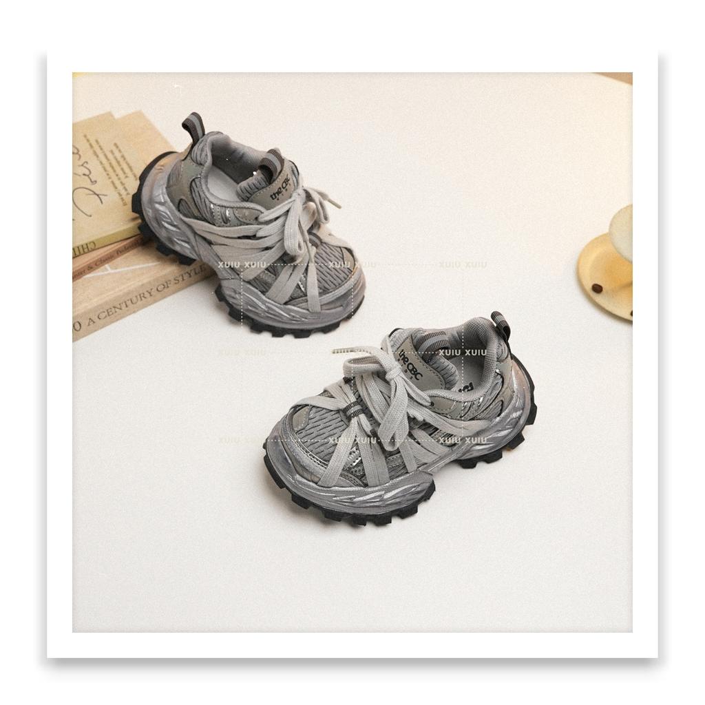 XSHX "Paris Spider Web" Retro-Kinder-Papa-Sportschuhe Frühling und Herbst Doppelnetz Jungen und Mädchen [Schuhe aus Wenzhou]