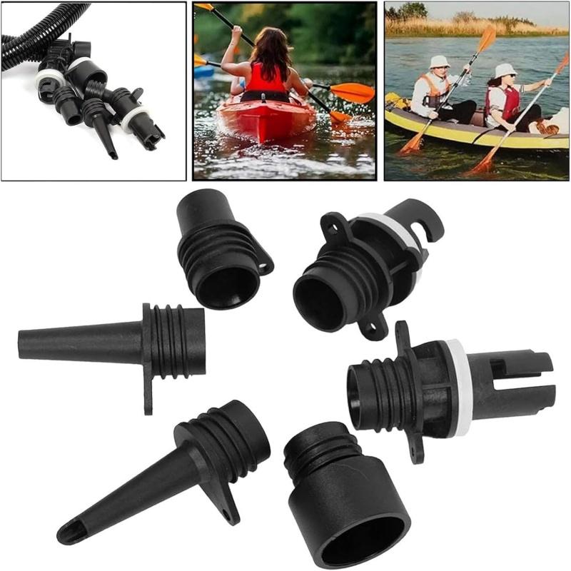 7Pcs Air Valve Adaptor for SUP Board Inflatable Pump Adapter Paddle Boat Kayak Air Valve Pump Connector Tire Air Compressor Kit