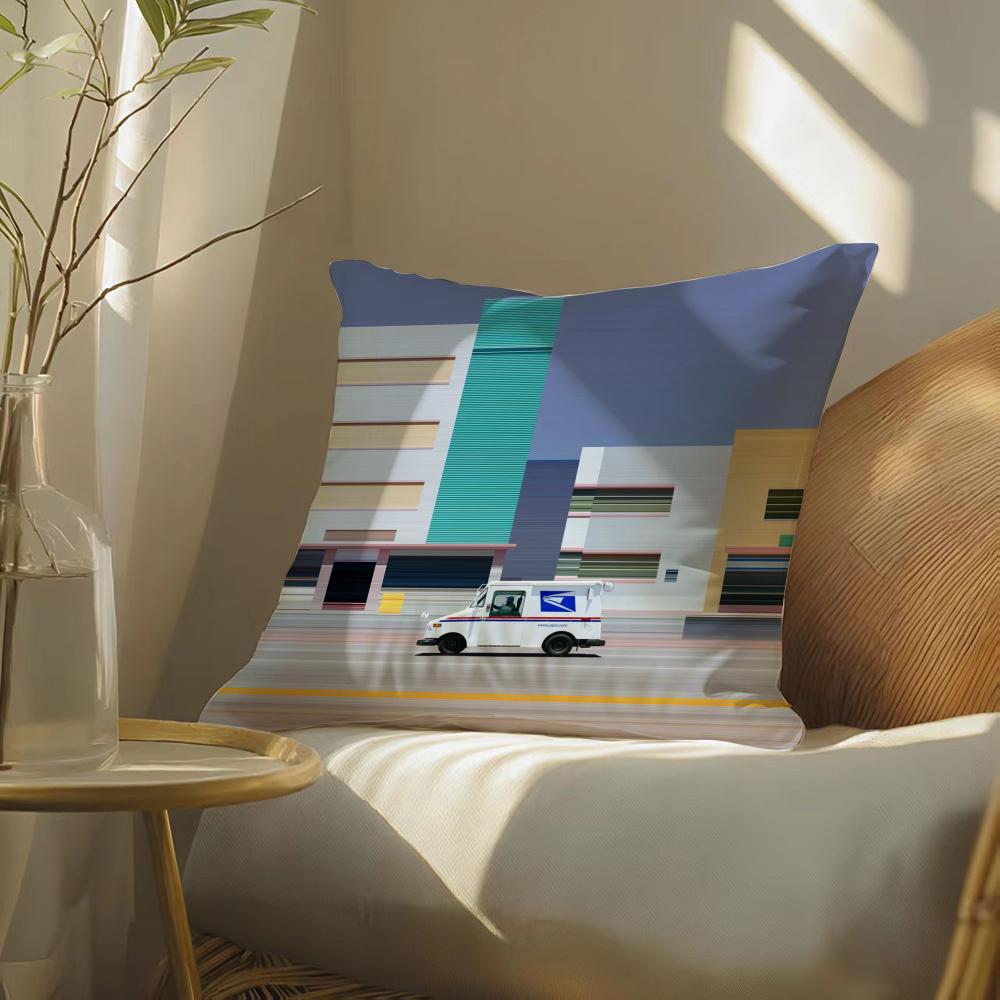 Abstract World Premium Printing Pillow Case Silky Elegant Comfort Sofa Bed Invisible Zipper