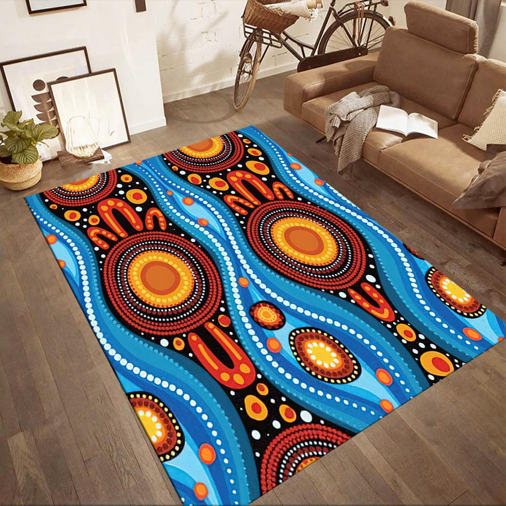 Australian Aboriginal Style 13 Carpet Design for Living Rooms Bedrooms Balcony Game Room Anti-slip Rug Office home decor Perfect Gift for Women/Men