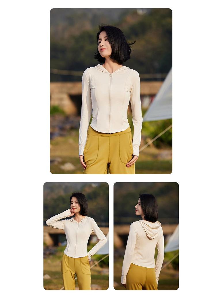 Women's Summer Slimming Outdoor Yoga Sunscreen Jacket - Breathable 2025 Ice Silk UV Protection Coat