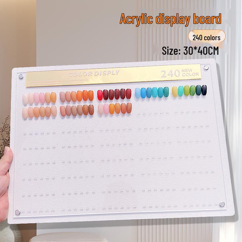 

Высококачественная двухслойная акриловая демонстрационная доска для дизайна ногтей: 120, 168, 240 цветов