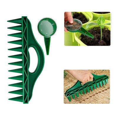 Sowing Seed Dispenser Set Drill Seeding Machine Adjustable 12 Holes Seed In Soil Digger Planter Seed Spacer