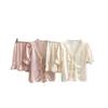 New pajamas women's ice silk bow pure desire wind lace-up short-sleeved shorts silk loungewear suit outer wear