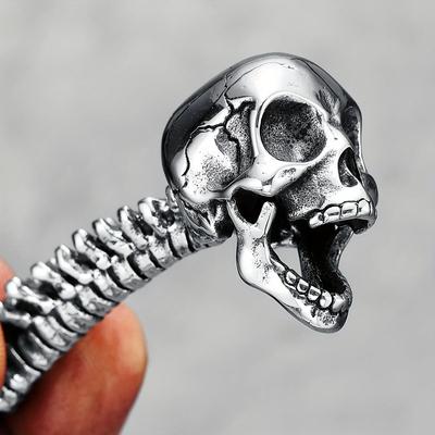 Vintage mode squelette torse collier douleur crâne colonne vertébrale Rock Rap hyperbolique hommes pendentif chaîne pour homme motard fête bijoux cadeau