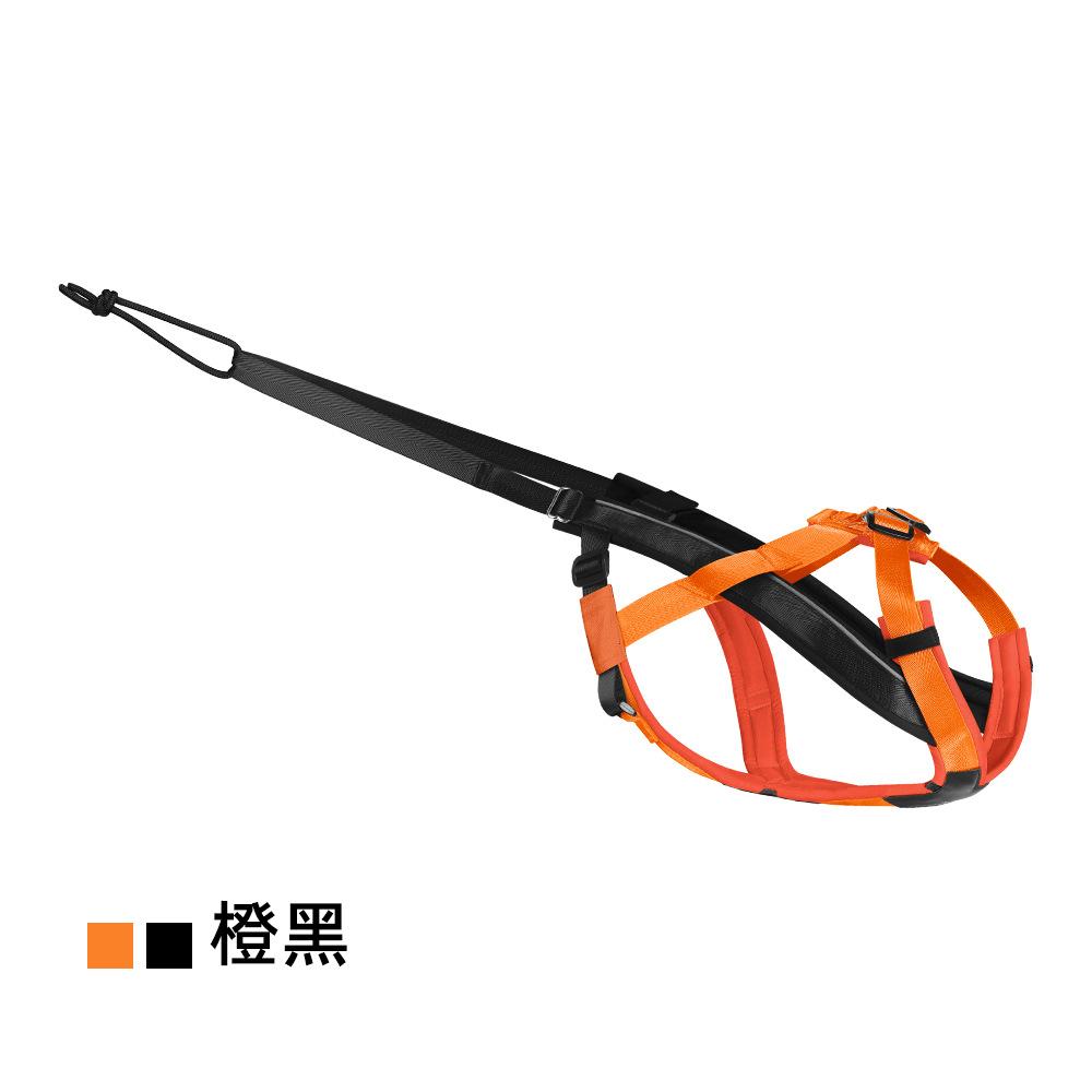 Cross-border New Polyester Dog Sleigh Chest Strap Outdoor Dog Running Traction Rope Husky Car Wholesale (Orange,S)