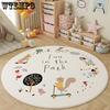 Cartoon Cute Circular Carpet Living Room Bedroom Bedside Carpet Tatami Mat Computer Chair Cushion