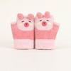 0-3 Years Old Capybara Winter Flip Gloves Thickened Kids Knitted Mitten Half Finger Gloves  School