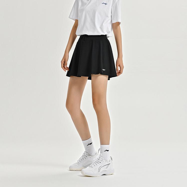 Li Ning Badminton Series Simple Versatile Comfortable Sports Casual Skirt Women Skirts Black ASKU266-1