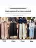 Women's Pink Fleece Cotton Wide-Leg Pants - Winter 2025 Casual Warm Plus Velvet Design