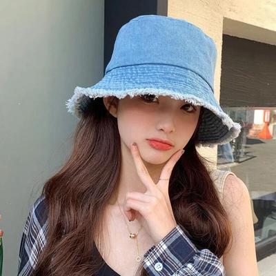 Foldable Bucket Hat Jeans Reversible Fisherman Hat Fashion Fishing Sun Hat Men Women