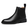 Men's Autumn High-Top Pointed Chelsea Boots - European & American Style Cowhide Slip-On