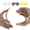 Tactical Windproof Goggles with Replaceable Lenses Adjustable Strap Protective Eyewear for Outdoor Sports Airsoft Paintball