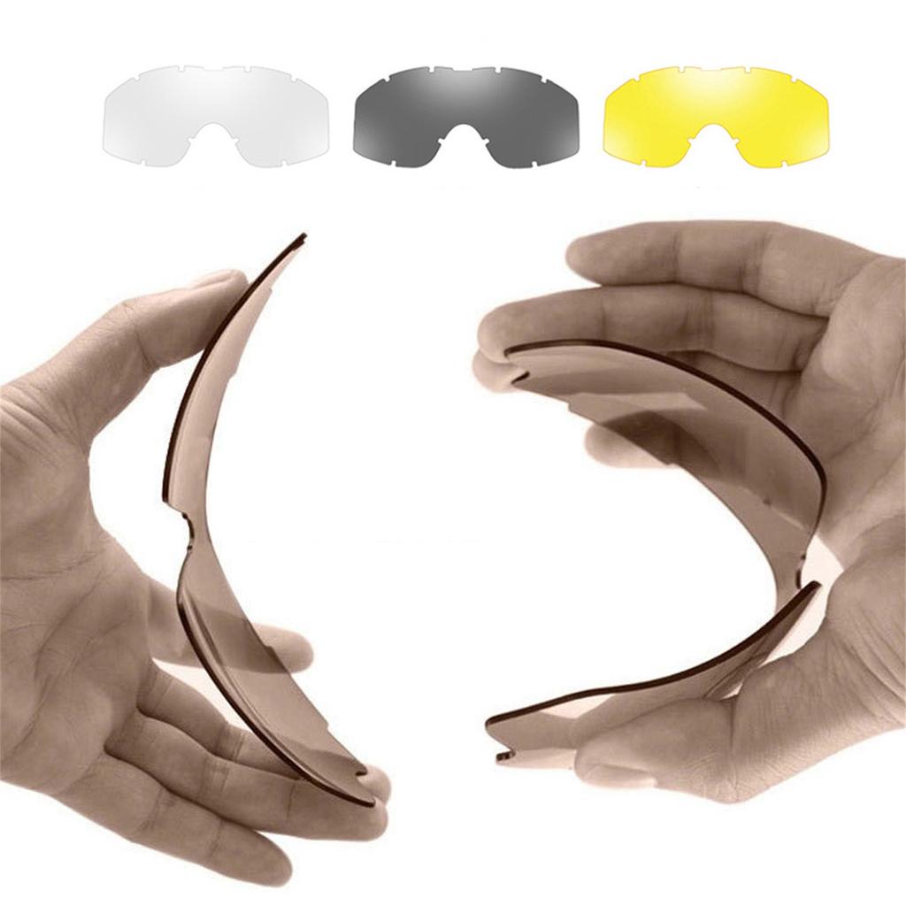Tactical Windproof Goggles with Replaceable Lenses Adjustable Strap Protective Eyewear for Outdoor Sports Airsoft Paintball