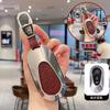 Leather Car Key Case Remote Cover Shell Bag Holder Fob For Mercedes Benz A B C E S Class S400L CLA CLS GLC GLE GLS EQE EQS AMG