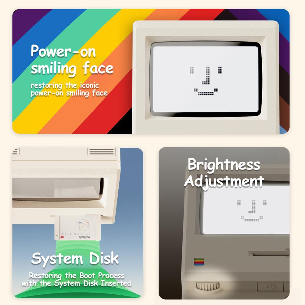 Maclock Retro Clock With Night Light Creativity Table Decoration Light Beside Wake Up Alarm Clock For Kids Room Decor