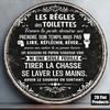 D Flat Pc InXCm D Flat Round Sign Retro Plaque About Toilet Rules Bathroom Decoration Sign Decorative Sign S