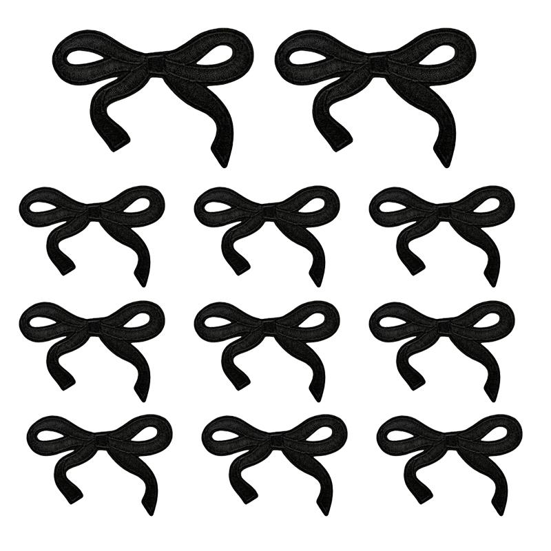 10pcs Colorful Butterfly Bow Embroidered Patch Skirt Hat Shoes Sew Embroidery Applique Decorate Iron On Patches For Clothing Diy