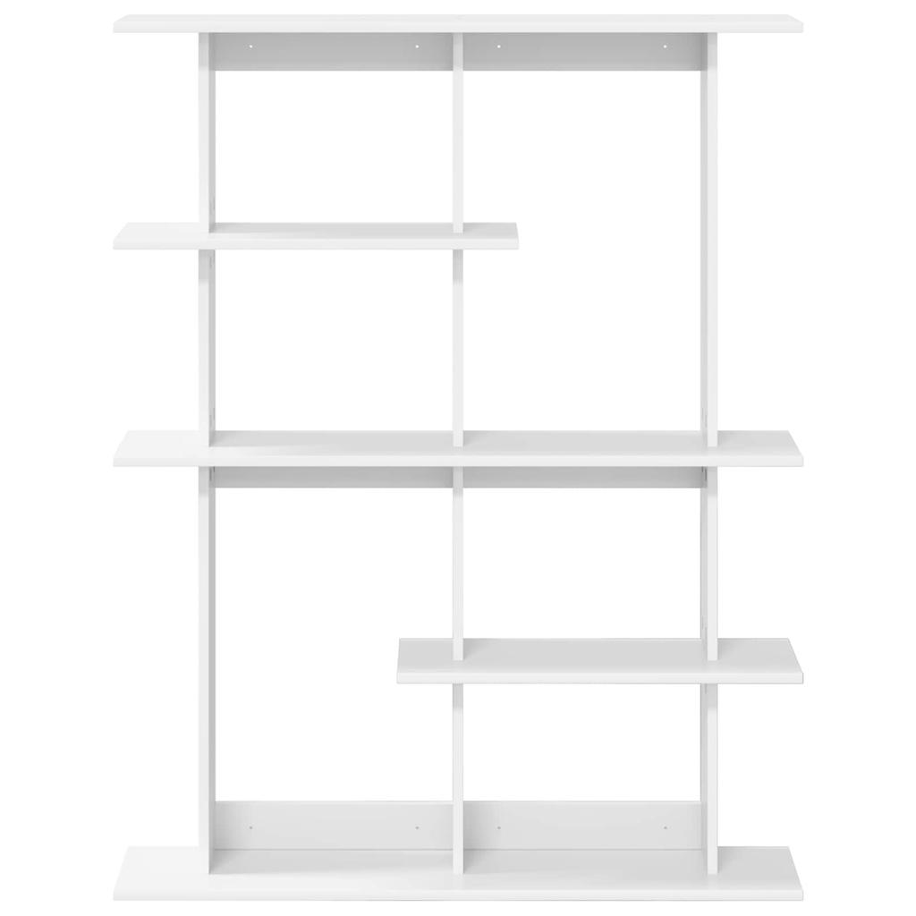 Wall Mounted Shelf Unit White 102 x 20 x 130 cm Engineered Wood