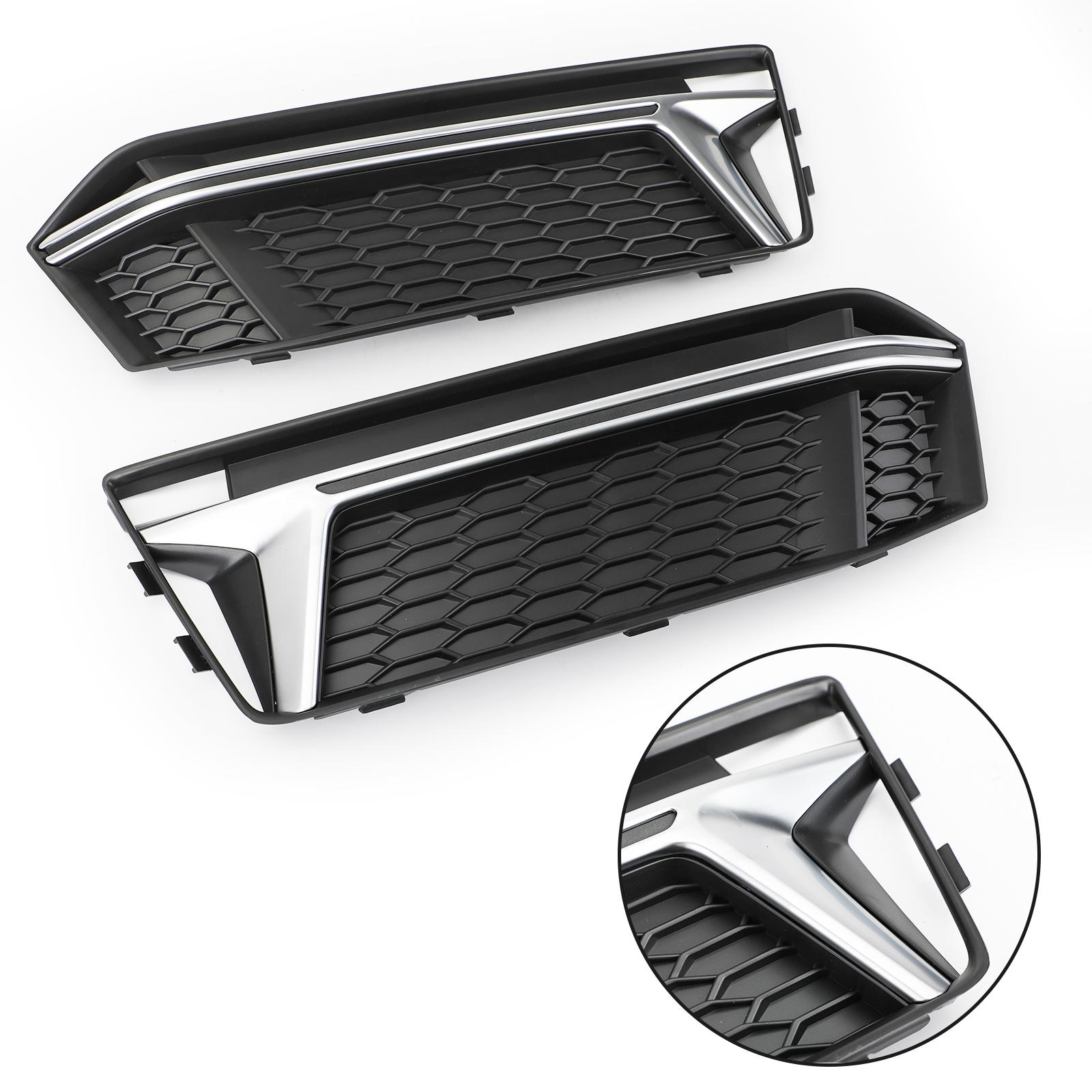 

Pair Chrome Fog Light Cover Grille Grill Bezel Fit For S4 S-Line B9 16-2018